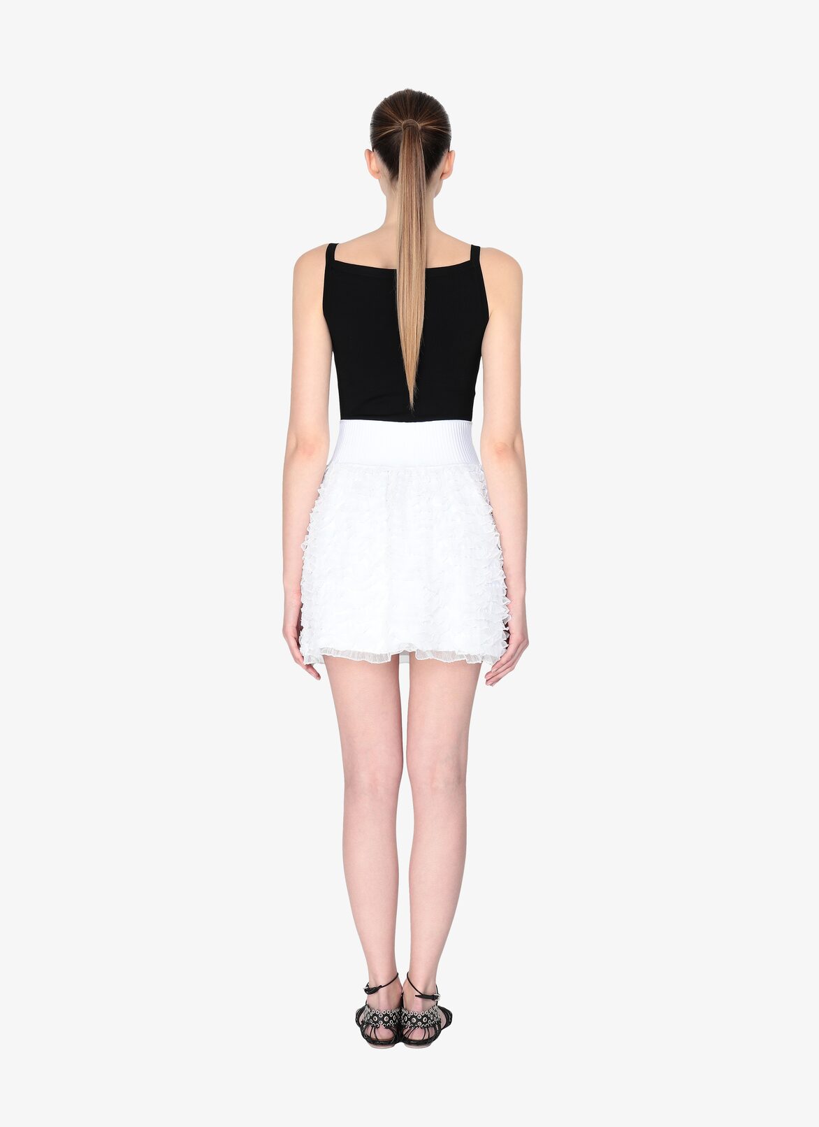 Mini Ruffled Skirt ALAÏA WHITE MINI RUFFLED SKIRT